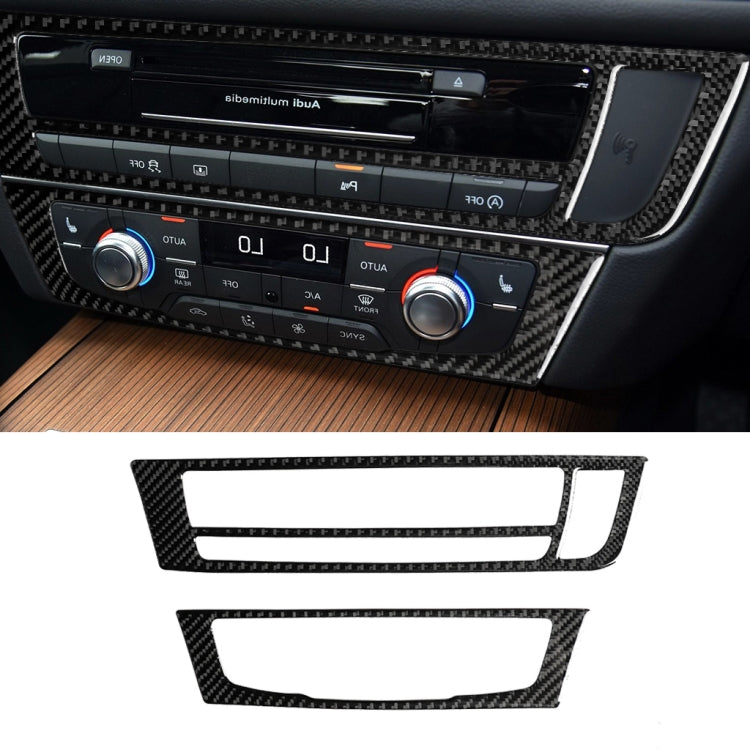 Car Carbon Fiber Air Conditioning CD Panel Decorative Sticker for Audi A6 S6 C7 A7 S7 4G8 2012-2018, Right Drive, Air Conditioning CD Panel, Right Drive