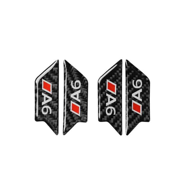Car Carbon Fiber Door Bowl Anti-scratch Sticker for Audi A6 2005-2011, Left and Right Drive Universal