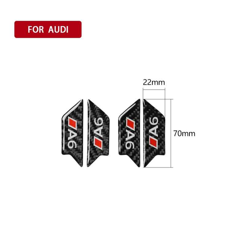 Car Carbon Fiber Door Bowl Anti-scratch Sticker for Audi A6 2005-2011, Left and Right Drive Universal