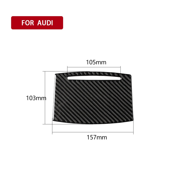 Car Carbon Fiber Water Cup Cover Decorative Sticker for Audi A6 2005-2011, Left and Right Drive Universal, Water Cup Cover