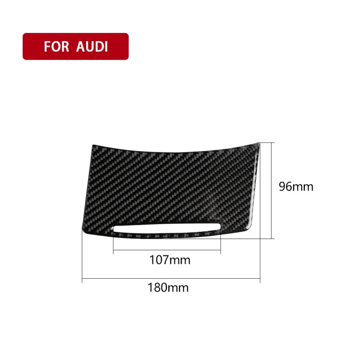 Car Carbon Fiber Storage Cover Decorative Sticker for Audi A6 2005-2011, Right Drive, Storage Cover, Right Drive