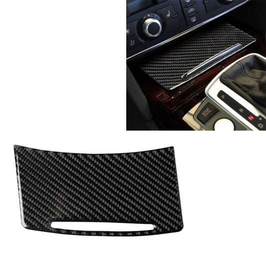 Car Carbon Fiber Storage Cover Decorative Sticker for Audi A6 2005-2011, Left Drive, Storage Cover, Left Drive
