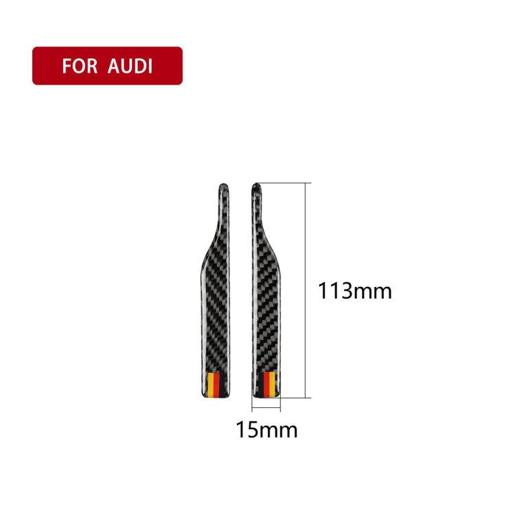 Car Carbon Fiber German Flag Pattern Rearview Mirror Anti-collision Sticker for Audi TT, Left and Right Drive Universal, B Style, Rearview Mirror Anti-collision B