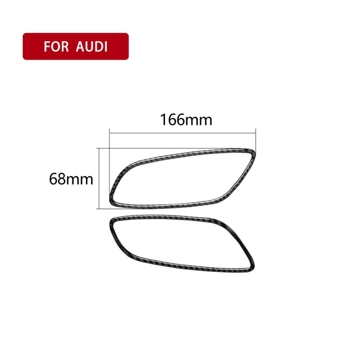 Car Carbon Fiber Door Handle Frame Decorative Sticker for Audi TT 8n 8J MK123 TTRS 2008-2014, Left and Right Drive Universal, Door Handle Frame