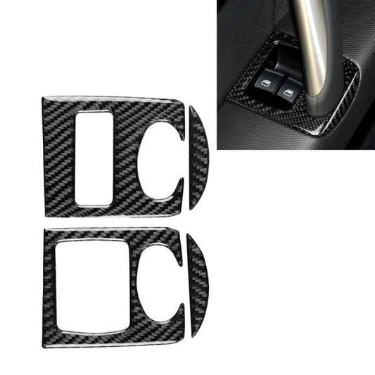 Car Carbon Fiber Glass Lifter Panel Decorative Sticker for Audi TT 8n 8J MK123 TTRS 2008-2014, Left Drive