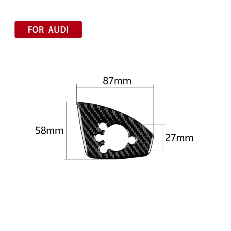 Car Carbon Fiber Door Button Decorative Sticker for Audi TT 8n 8J MK123 TTRS 2008-2014, Left Drive, B Style, Door Button , Left Drive B