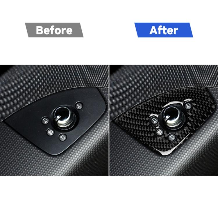 Car Carbon Fiber Door Button Decorative Sticker for Audi TT 8n 8J MK123 TTRS 2008-2014, Left Drive, B Style, Door Button , Left Drive B