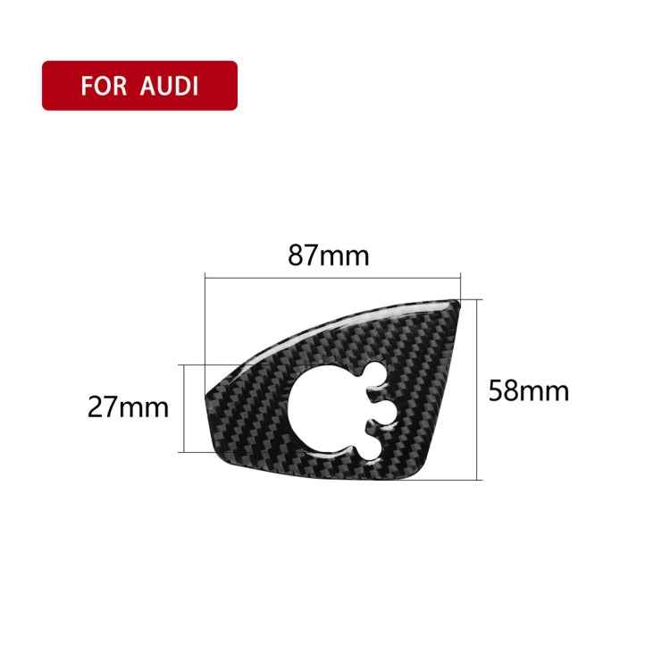 Car Carbon Fiber Door Button Decorative Sticker for Audi TT 8n 8J MK123 TTRS 2008-2014, Right Drive, A Style