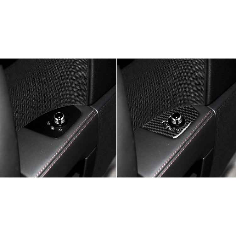 Car Carbon Fiber Door Button Decorative Sticker for Audi TT 8n 8J MK123 TTRS 2008-2014, Left Drive, A Style