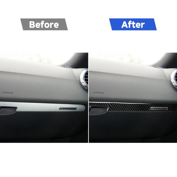 Car Carbon Fiber Passenger Seat Decorative Strip for Audi TT 8n 8J MK123 TTRS 2008-2014, Left Drive, Passenger Seat , Left Drive