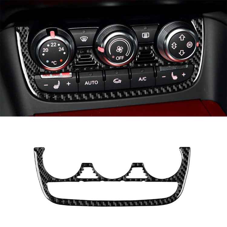 Car Carbon Fiber Air Conditioning Button Decorative Sticker for Audi TT 8n 8J MK123 TTRS 2008-2014, Left and Right Drive Universal