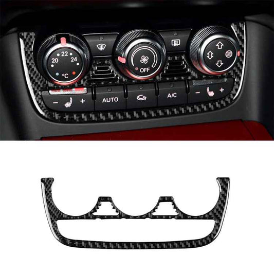 Car Carbon Fiber Air Conditioning Button Decorative Sticker for Audi TT 8n 8J MK123 TTRS 2008-2014, Left and Right Drive Universal