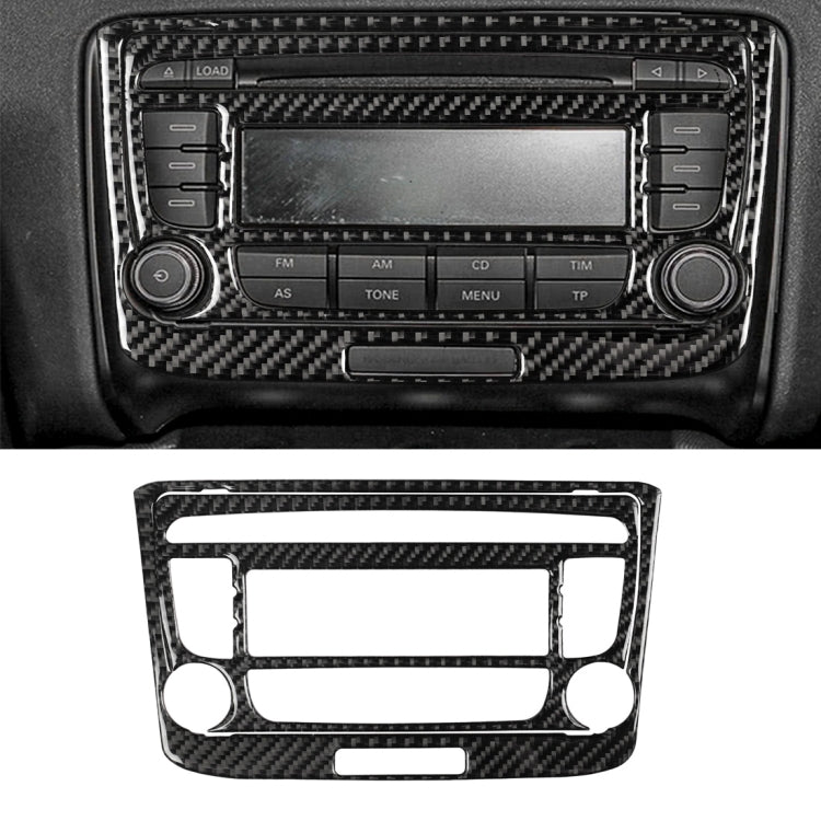 Car Carbon Fiber Air Conditioning CD Panel Decorative Sticker for Audi TT 8n 8J MK123 TTRS 2008-2014, Left and Right Drive Universal, B Style, Air Conditioning CD Panel B
