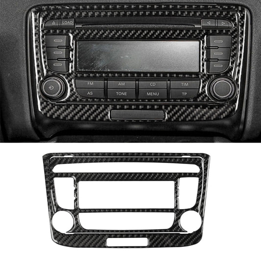 Car Carbon Fiber Air Conditioning CD Panel Decorative Sticker for Audi TT 8n 8J MK123 TTRS 2008-2014, Left and Right Drive Universal, B Style, Air Conditioning CD Panel B