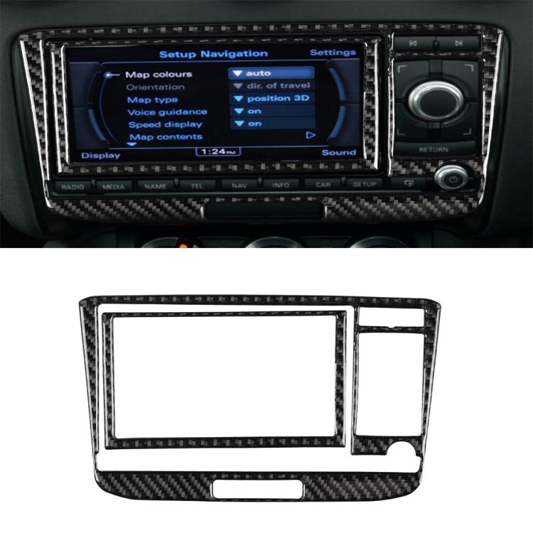Car Carbon Fiber Air Conditioning CD Panel Decorative Sticker for Audi TT 8n 8J MK123 TTRS 2008-2014, Left and Right Drive Universal, A Style, Air Conditioning CD Panel A