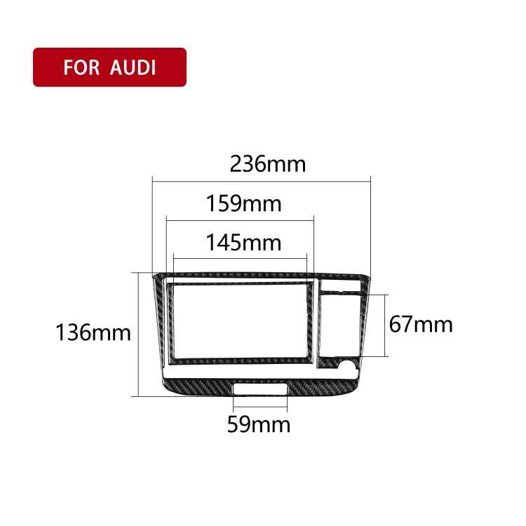 Car Carbon Fiber Air Conditioning CD Panel Decorative Sticker for Audi TT 8n 8J MK123 TTRS 2008-2014, Left and Right Drive Universal, A Style