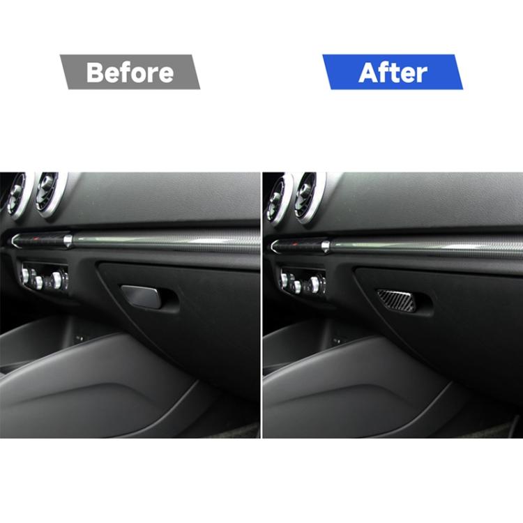 Car Carbon Fiber Passenger Seat Hand Box Switch Decorative Sticker for Audi A3 / 8V 2014-2019, Left Drive, Hand Box Switch, Left Drive