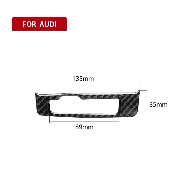 Car Carbon Fiber Gear Shift Frame Decorative Sticker for Audi A3 / 8V 2014-2019, Right Drive, Gear Shift Frame, Right Drive