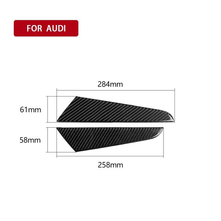 Car Carbon Fiber Gear Shift Position Side Panel Decorative Sticker for Audi A3 2014-2019, Right Drive
