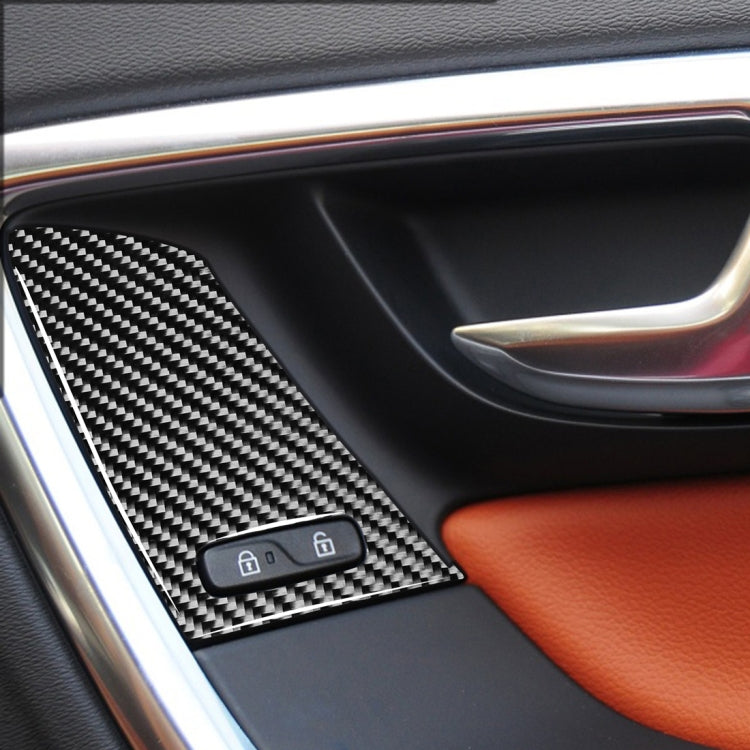 4 PCS Car Carbon Fiber Window Lifting Button Decorative Stickers for Volvo V60 / XC60 2010-2017 / S60 2010-2018, Right Drive, Window Lifting Button, Right Drive C