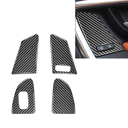 4 PCS Car Carbon Fiber Window Lifting Button Decorative Stickers for Volvo V60 / XC60 2010-2017 / S60 2010-2018, Right Drive, Window Lifting Button, Right Drive C