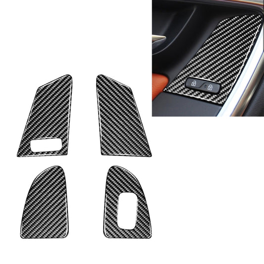 4 PCS Car Carbon Fiber Window Lifting Button Decorative Stickers for Volvo V60 / XC60 2010-2017 / S60 2010-2018, Left Drive, Window Lifting Button, Left Drive C