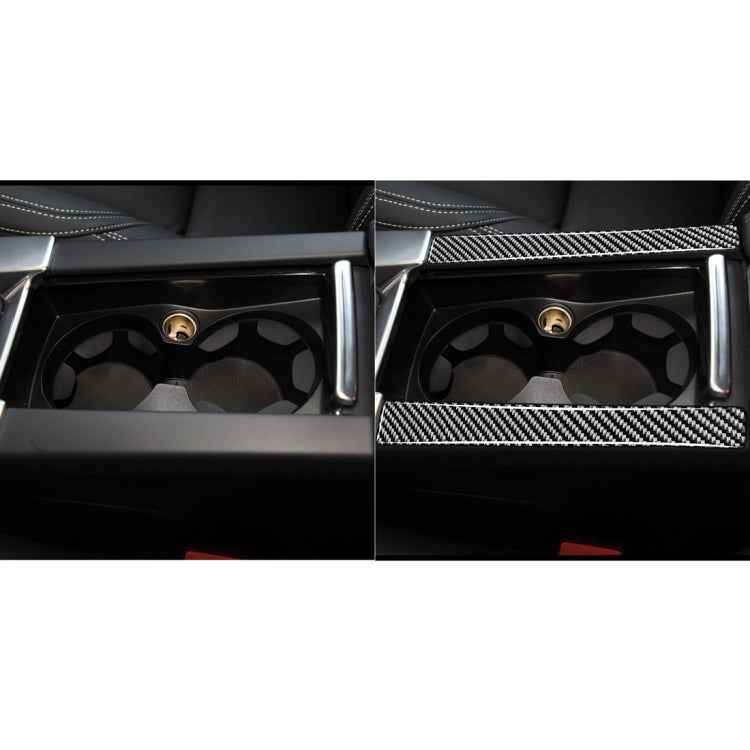 Car Carbon Fiber Armrest Cup Holder Decorative Stickers for Volvo V60 2010-2017 / S60 2010-2018, Left and Right Drive Universal