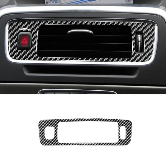 Car Carbon Fiber Central Control Below Air Outlet Decorative Stickers for Volvo V60 2010-2017 / S60 2010-2018, Right Drive, Central Control Below Air Outlet, Right Drive