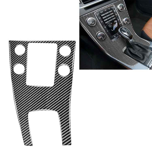 Car Carbon Fiber Central Control Panel Decorative Stickers for Volvo V60 2010-2017 / S60 2010-2018, Left Drive