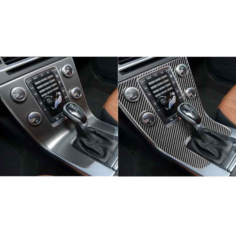 Car Carbon Fiber Central Control Panel Decorative Stickers for Volvo V60 2010-2017 / S60 2010-2018, Left Drive