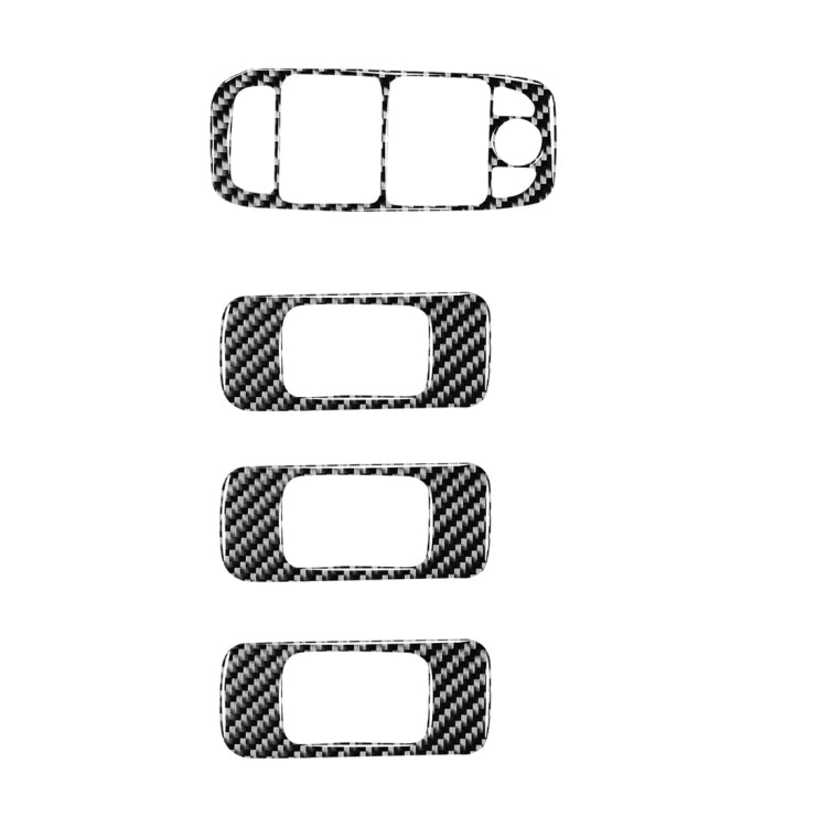 4 in 1 Car Carbon Fiber Lifting Panel Decorative Stickers for Jaguar F-PACE X761 XE X760 2016-2020, Left Drive, Lifting Panel, Left Drive