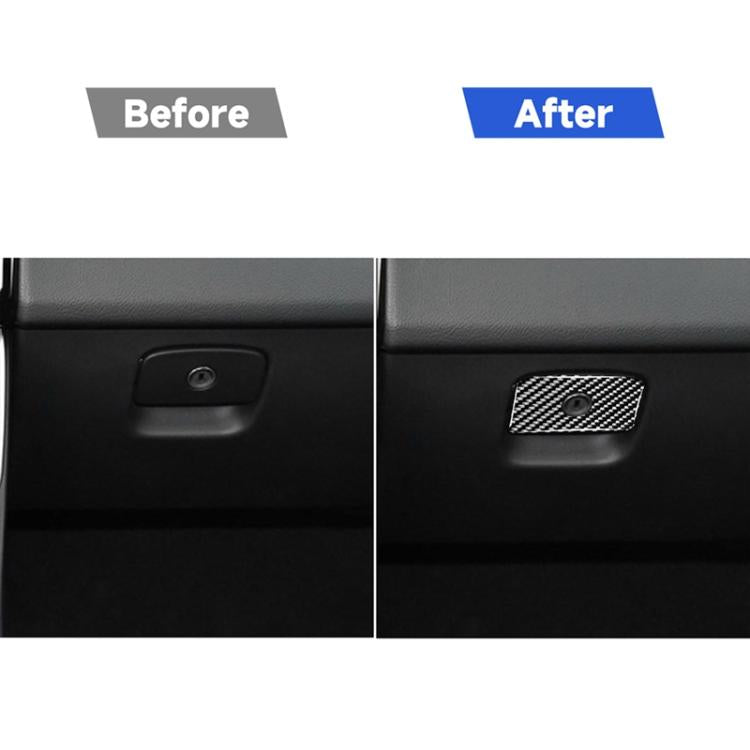 Car Carbon Fiber Front Passenger Seat Storage Box Handle Decorative Stickers for Jaguar F-PACE X761 XE X760 XF X260 2016-2020, Left and Right Drive Universal, Storage Box Handle