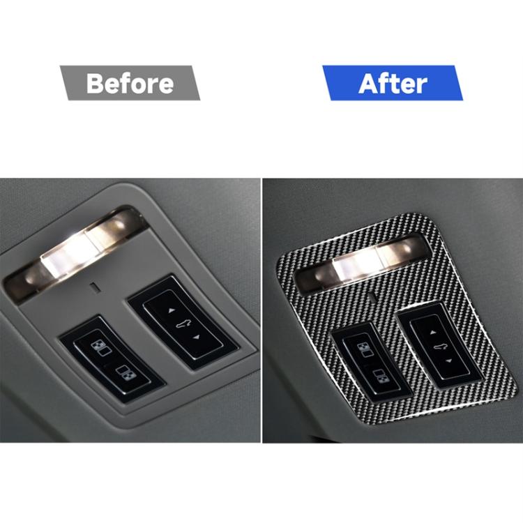 Car Carbon Fiber Reading Lamp Decorative Stickers for Jaguar F-PACE X761 XE X760 XF X260 XJ 2016-2020, Left and Right Drive Universal, Reading Lamp