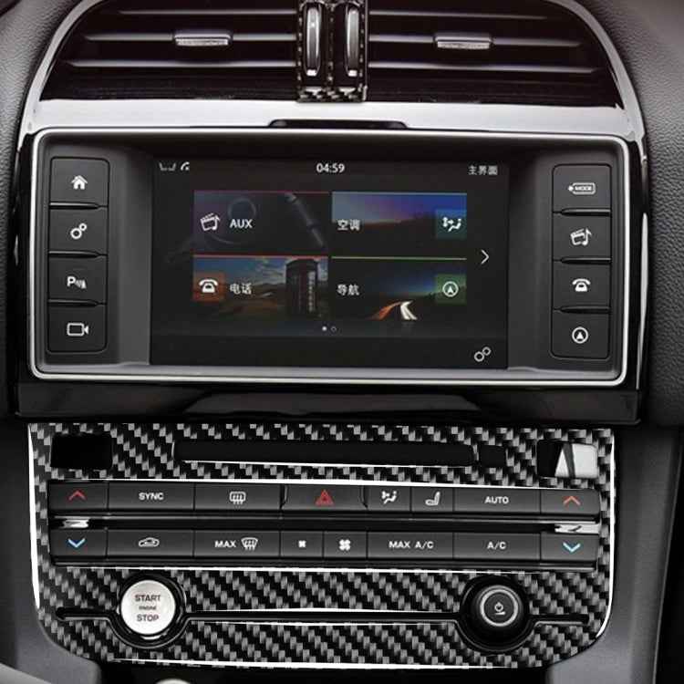 Car Carbon Fiber Air Conditioning Panel Decorative Stickers for Jaguar F-PACE X761 XE X760 XF X260 2016-2020, Left and Right Drive Universal