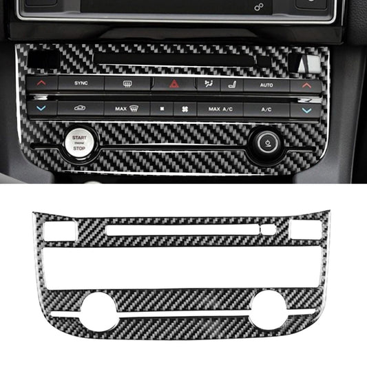Car Carbon Fiber Air Conditioning Panel Decorative Stickers for Jaguar F-PACE X761 XE X760 XF X260 2016-2020, Left and Right Drive Universal, Air Conditioning Panel