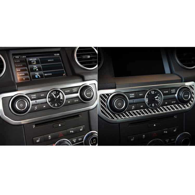 Car Carbon Fiber Time Clock Decorative Sticker for Land Rover Discovery 4 2010-2016, Left and Right Drive Universal