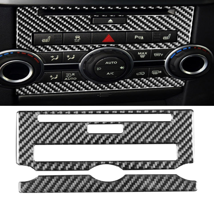 Car Carbon Fiber Central Control CD Panel Decorative Sticker for Land Rover Discovery 4 2010-2016, Left and Right Drive Universal, Central Control CD Panel