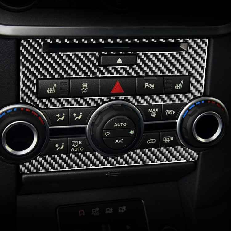 Car Carbon Fiber Central Control CD Panel Decorative Sticker for Land Rover Discovery 4 2010-2016, Left and Right Drive Universal