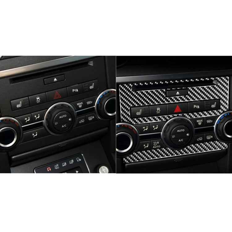 Car Carbon Fiber Central Control CD Panel Decorative Sticker for Land Rover Discovery 4 2010-2016, Left and Right Drive Universal