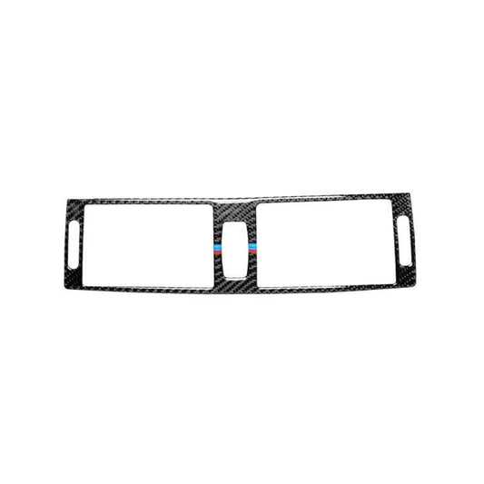 Car Carbon Fiber Tricolor Middle Air Outlet Decorative Sticker for BMW E70 X5 / E71 X6 2008-2013, Left and Right Drive Universal