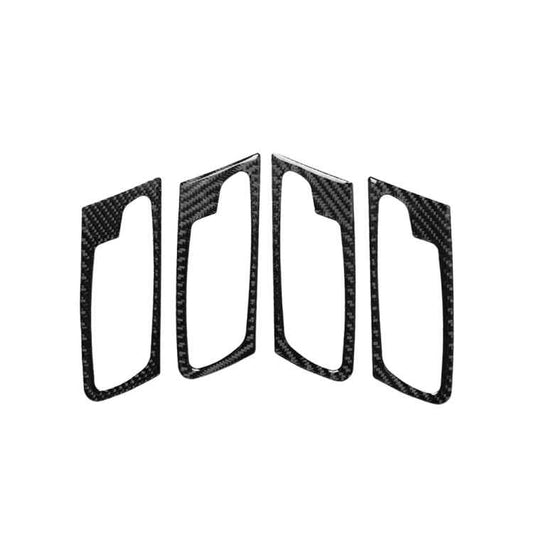 4 in 1 Car Carbon Fiber Solid Color Door Handle Decorative Sticker for BMW 2008-2014 X5 E70 / E71, Left Drive