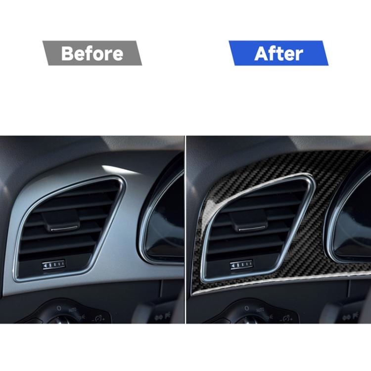 Car Carbon Fiber Dashboard Frame Decorative Sticker for Audi A5, Left Drive, For Audi A5