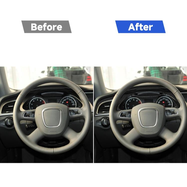 Car Carbon Fiber Dashboard Frame Decorative Sticker for Audi A4 2009-2010 / A4L 2009-2012, Left Drive, For Audi A4 2009-2010