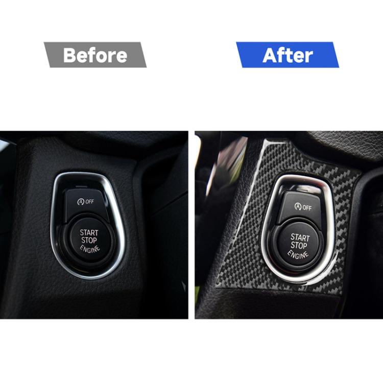 Car Carbon Fiber Key Hole Decorative Sticker for BMW 3 Series F30 2013-2018 / F34 2013-2017, Right Drive, Key Hole