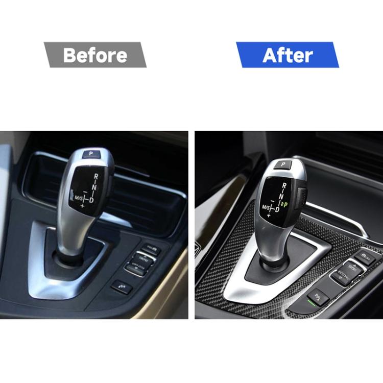 Car Carbon Fiber Gear Position Panel Decorative Sticker for BMW 2013-2017 3 Series F30 / 3GTSeries F34, Right Drive, Gear Position Panel