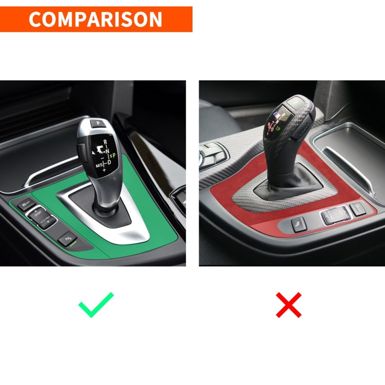 Car Carbon Fiber Gear Position Panel Decorative Sticker for BMW 2013-2017 3 Series F30 / 3GTSeries F34, Right Drive, Gear Position Panel