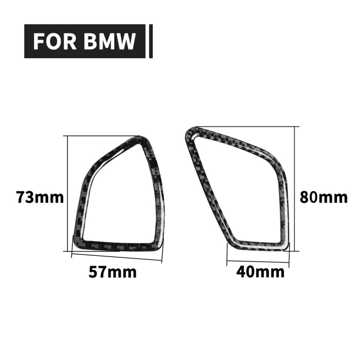 2 PCS Car Carbon Fiber Dashboard Air Outlet Decorative Sticker for BMW 3 Series F30 2013-2018 / 3GTSeries F34 2013-2017, Right Drive, Dashboard Air Outlet