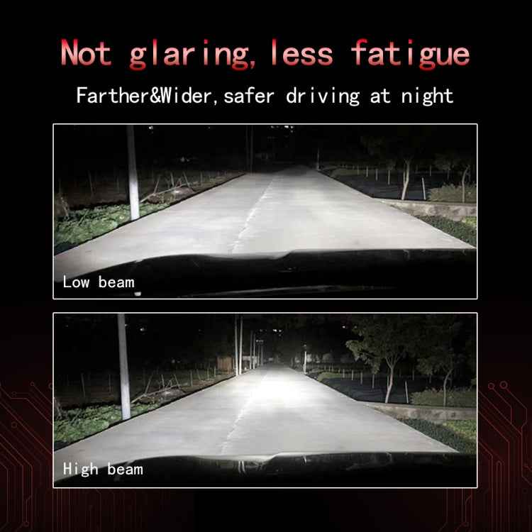 2 PCS P18 H7 DC11-30V 52W 6500K 6500LM Car LED Headlight Lamps