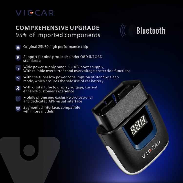 Viecar VP001 Car Mini OBD Fault Detector V2.2 Bluetooth Diagnostic Tool