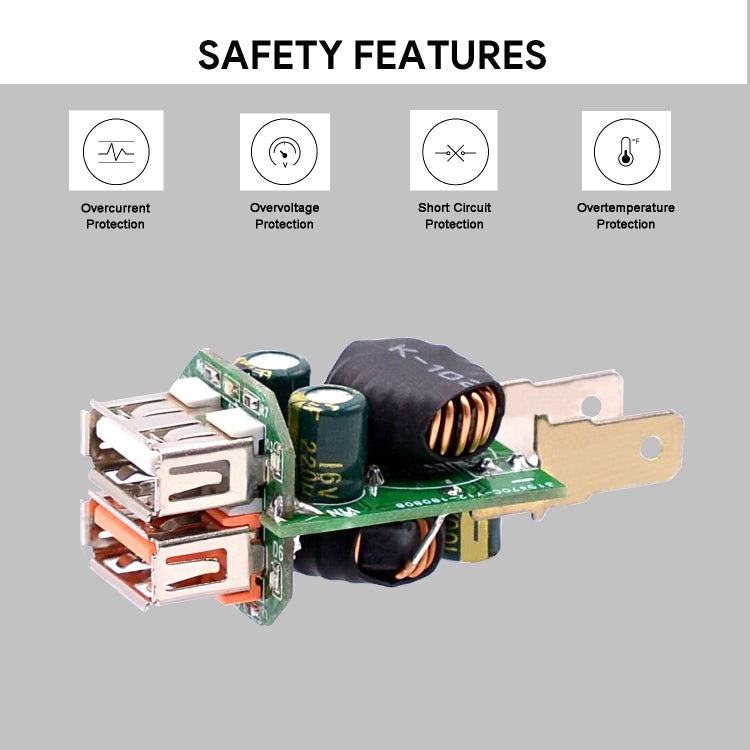 Universal Car QC3.0 Dual Port USB Charger Power Outlet Adapter 5V 2.4A IP66 with 60cm Cable, 2.4A + 60cm Cable (White Light), 2.4A + 60cm Cable(Blue Light), 2.4A + 60cm Cable (Green Light), 2.4A + 60cm Cable (Red Light)